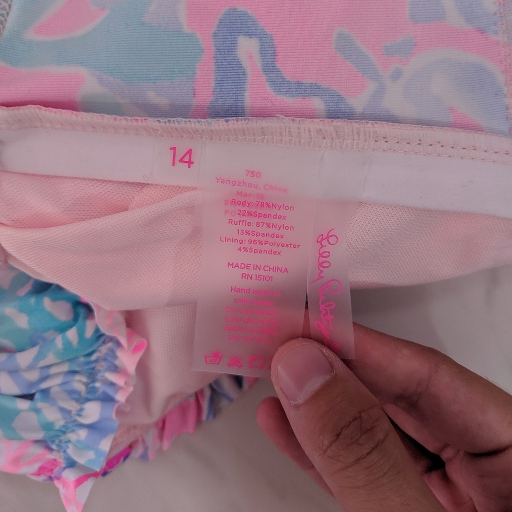 Lilly Pulitzer salsa ruffle bandeau bikini - Picture 3 of 5